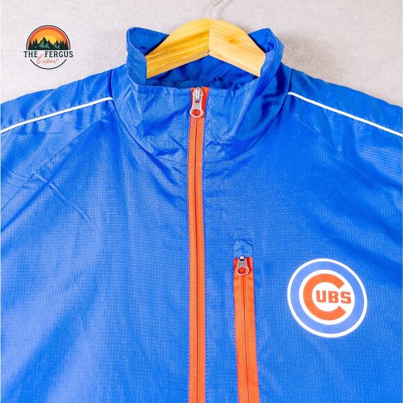 Chicago Cubs Jacket Windbreaker Mens Large Blue G-III Sports Lightweight - Picture 3 of 10